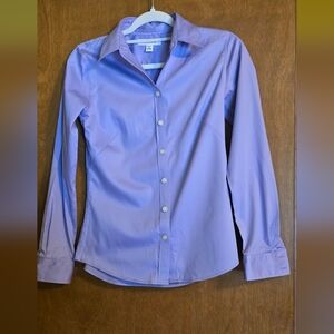 Banana Republic Lavender Purple Blouse Non-Iron Tailored Stretch